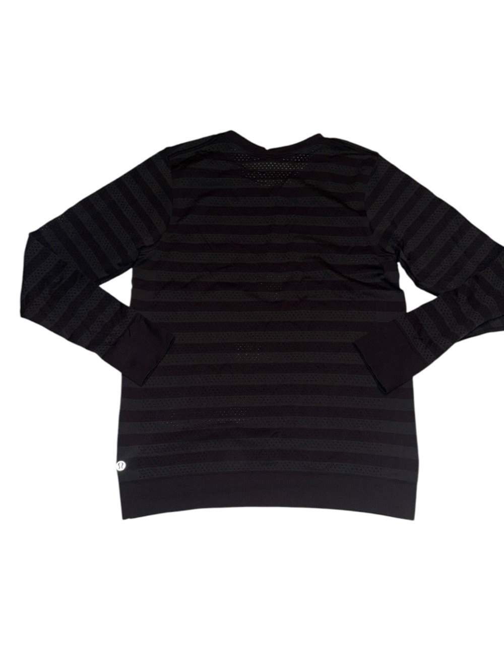 Lululemon Breeze By Long Sleeve *Stripe Black / Deep Coal Fits Like 8 Orig $78 - Picture 4 of 7